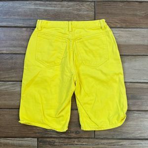 vintage yellow denim shorts